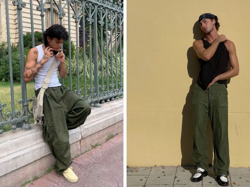 Áo tank top và Cargo Pants