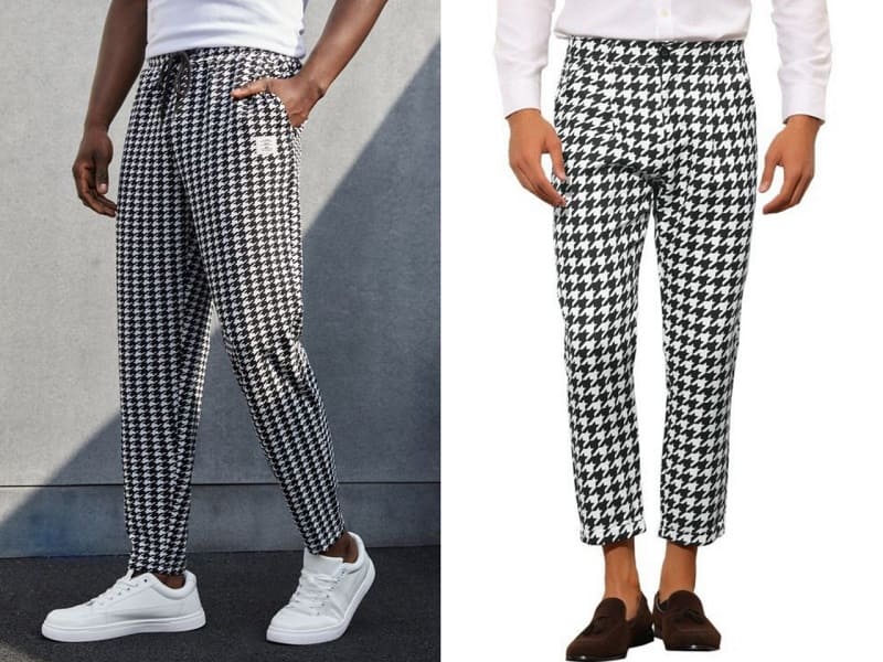 Mùa thu đông này các chàng hãy thử diện một chiếc quần họa tiết Houndstooth