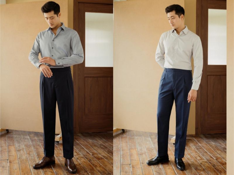 Quần âu nam không cần thắt lưng kiểu dáng Slacks