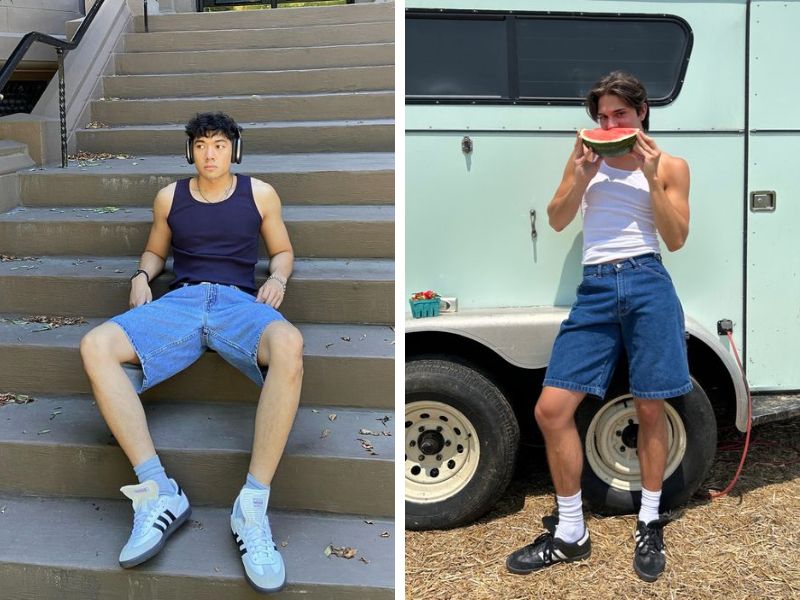 Quần Jorts phối cùng áo tank top  