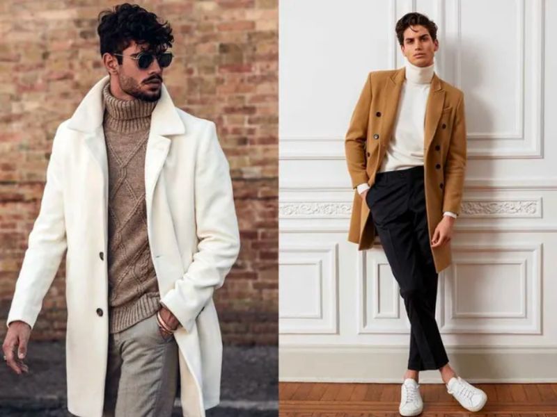 Sự kết hợp hoàn hảo giữa áo cổ lọ và áo blazer tối giản nhưng không hề đơn giản mang lại vẻ ngoài lịch lãm, đẳng cấp của phong cách Normcore  