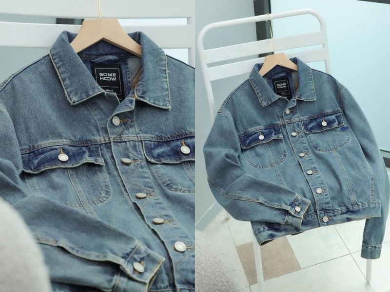 Denim jacket locan brand giá rẻ Somehow