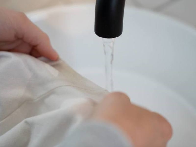 Wash Clothes In Warm Water To Remove Dried Paint Stains. 