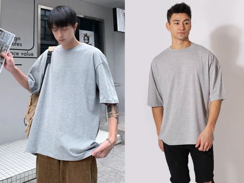 Combine Gray T-Shirt With Dark Pants