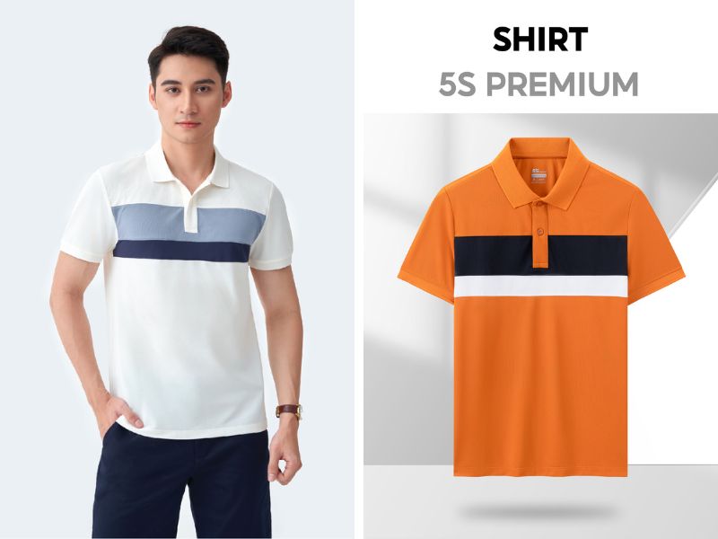 Áo polo sọc ngang 5S Fashion