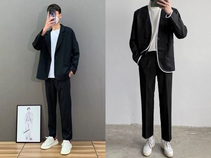 Blazer mix cùng quần Baggy là sự kết hợp độc đáo giúp bạn có thể “cân" mọi hoàn cảnh 