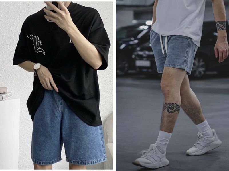 Các loại quần short nam đẹp: Quần short Denim