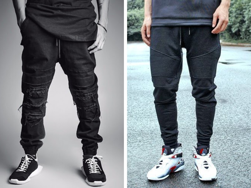 Thiết kế jogger jean biker tạo nên phong cách đặc biệt