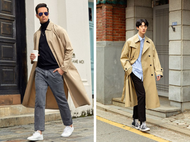 Men'S Fall Outfit With A Liberal Trench Coat