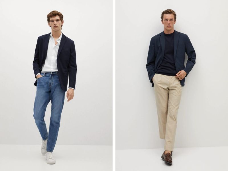 Phối đồ đi xem phim nam cùng áo blazer điển trai