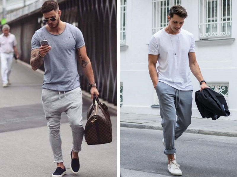 Mix&match quần jogger cùng giày thể thao năng động