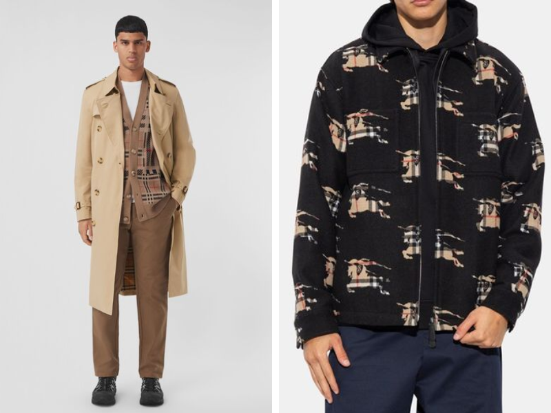 Áo khoác dạ nam hàng hiệu của Burberry