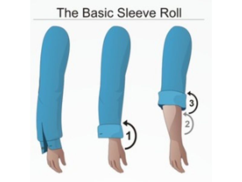 Hướng dẫn xắn tay áo kiểu The Basic Roll