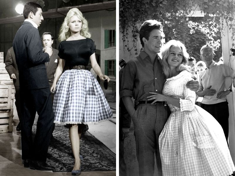 Chiếc váy Gingham màu hồng trong hôn lễ của Brigitte Bardot