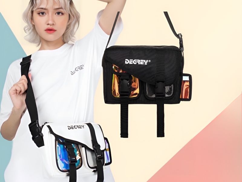 Túi đeo chéo Small Shoulder Bag Holo có 2 màu đen và trắng