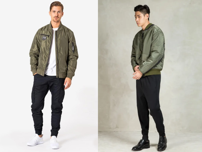 Phối đồ với áo khoác dù nam và quần jogger sẽ cho ra một outfit rất chất chơi 