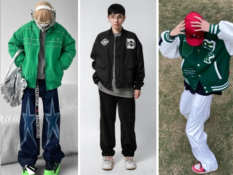 Phong cách Swag không thể thiếu những chiếc áo khoác bomber dáng rộng, siêu chất