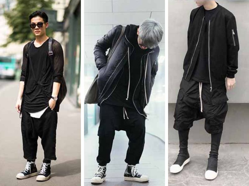 Outfit thời trang hiphop nam với phong cách Darkwear