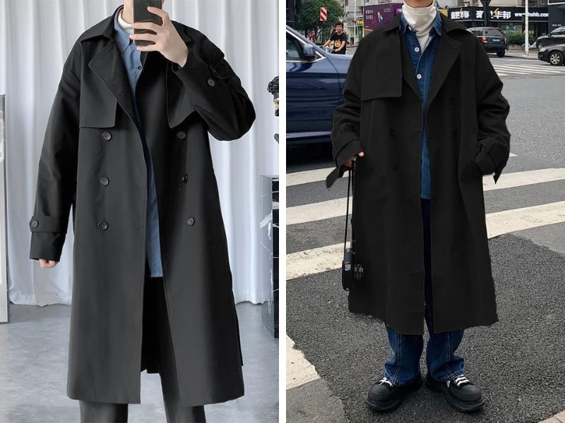 Trench coat kiểu cách tân dành cho nam 