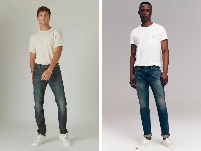 Kết hợp áo phông nam với quần skinny jeans