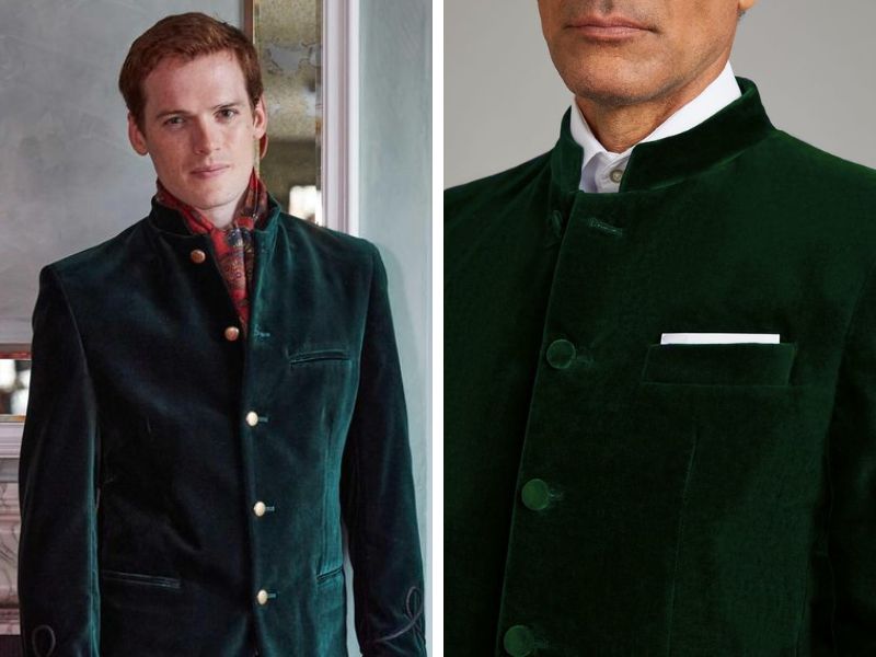 Áo khoác nam vải nhung cổ trụ - Một trong những mẫu áo khoác nhung nam lịch lãm và thời thượng