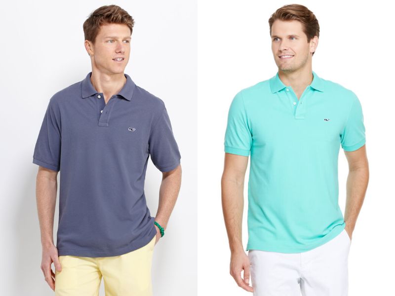 Vineyard Vines - một trong các thương hiệu áo polo nổi tiếng có hình logo cá voi nhỏ xinh bên góc áo