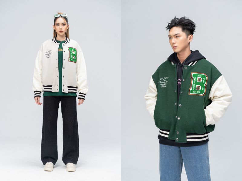 Áo khoác varsity jacket của Boo Bò Sữa cực kỳ cool ngầu cá tính