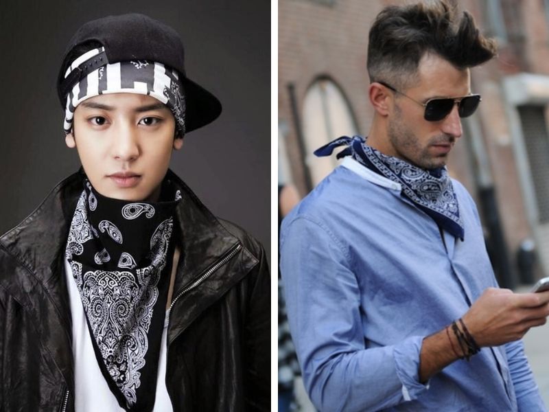 Buộc khăn bandana kiểu cao bồi