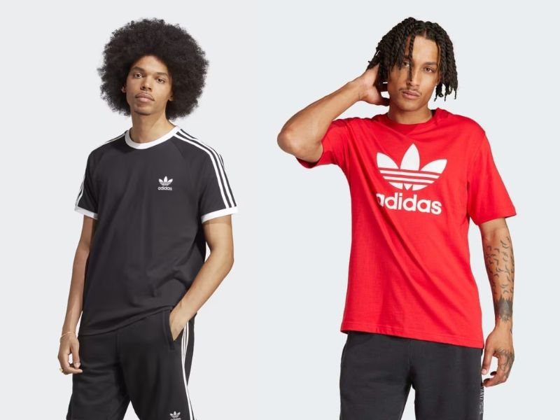 Adidas là thương hiệu áo thun nam nổi tiếng về áo thể thao