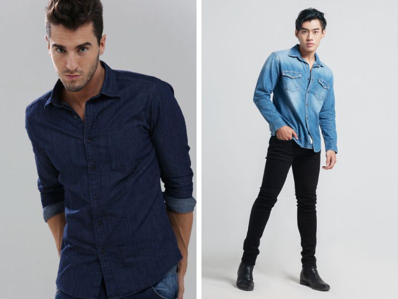 Áo sơ mi denim - Lựa chọn lý tưởng cho những chàng trai mang phong cách cá tính, bụi bặm