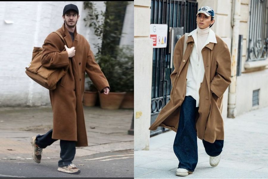 Turtleneck Sweater, Trench Coat And Trousers