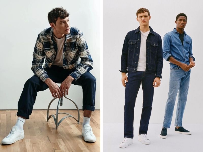 Áo denim phối quần Jeans ton sur ton