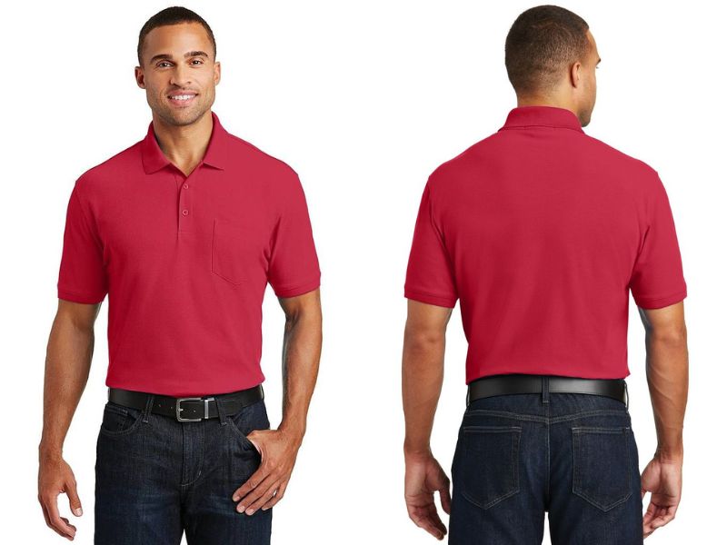 Áo polo nam màu đỏ Classic – Fit