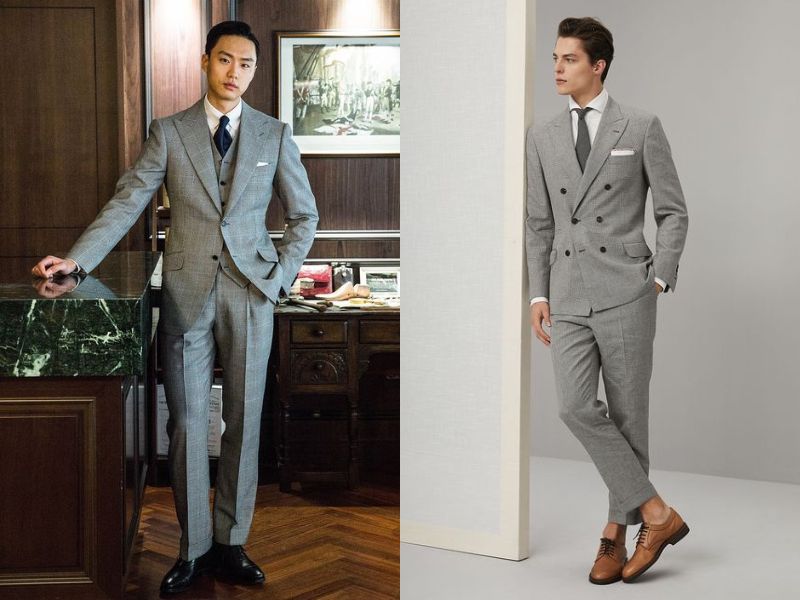 Bộ suit xám 3 mảnh sang trọng và thời thượng