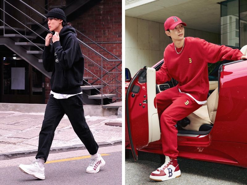 Phối quần nỉ, áo hoodie với giày MLB diện trong những ngày đông lạnh giá 