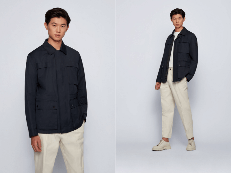 Mẫu áo field jacket mens của Hugo Boss mang đậm phong cách High street, hiện đại