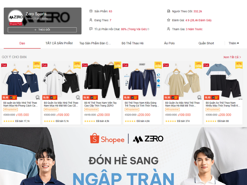 Shop thời trang nam online Zero Sport