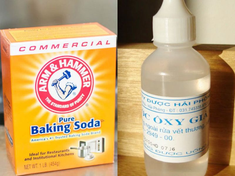 Cách giặt áo trắng bị ố vàng bằng baking soda và oxy già