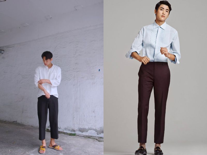 Áo sơ mi mix cùng quần suông tạo phong cách thời trang casual nhưng vẫn giữ được vẻ tinh tế, nhẹ nhàng