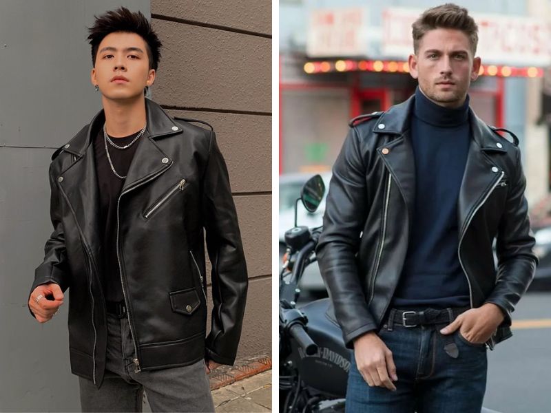 Ưu điểm của áo da biker jacket nam