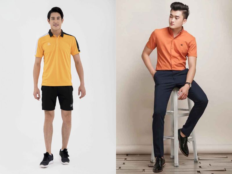 Màu đen là lựa chọn hoàn hảo cho áo màu cam mặc quần màu gì