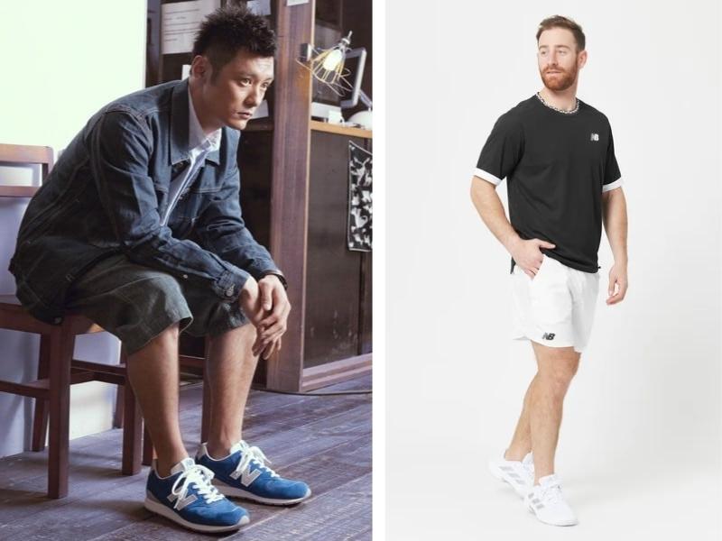 Phối đồ với giày new balance nam và quần short