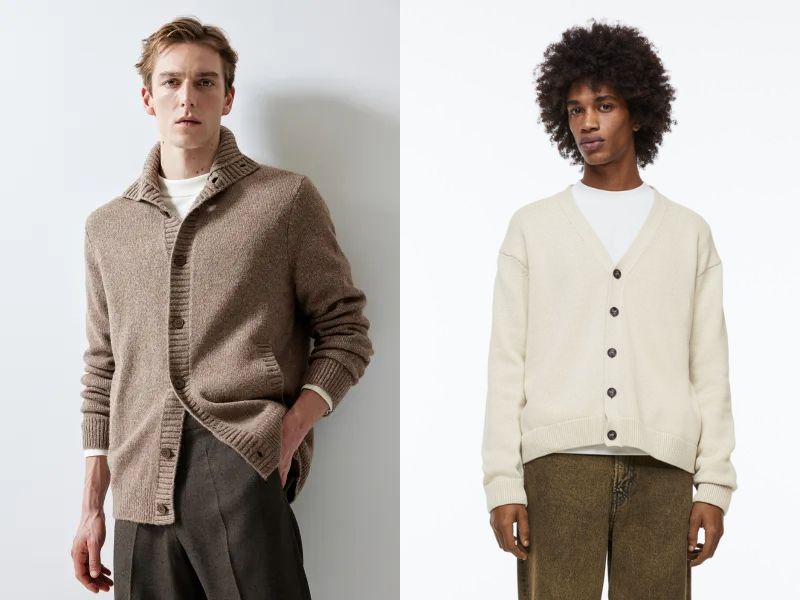 Áo cardigan nam facebook H&M