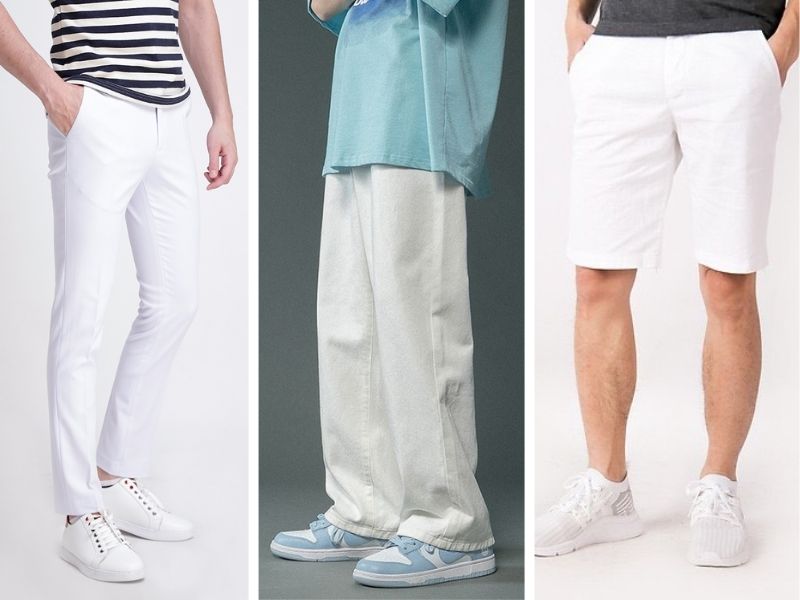 Lựa chọn item quần trắng nam với form dáng phù hợp