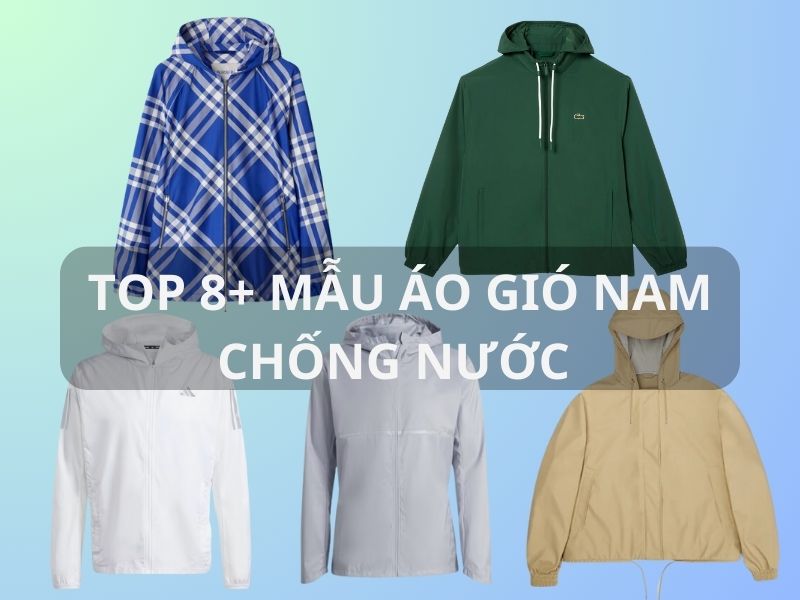 Áo gió nam chống nước được thiết kế với lớp vải chống thấm, chống gió hiệu quả giúp chàng tự tin, thoải mái khi vận động ngoài trời 