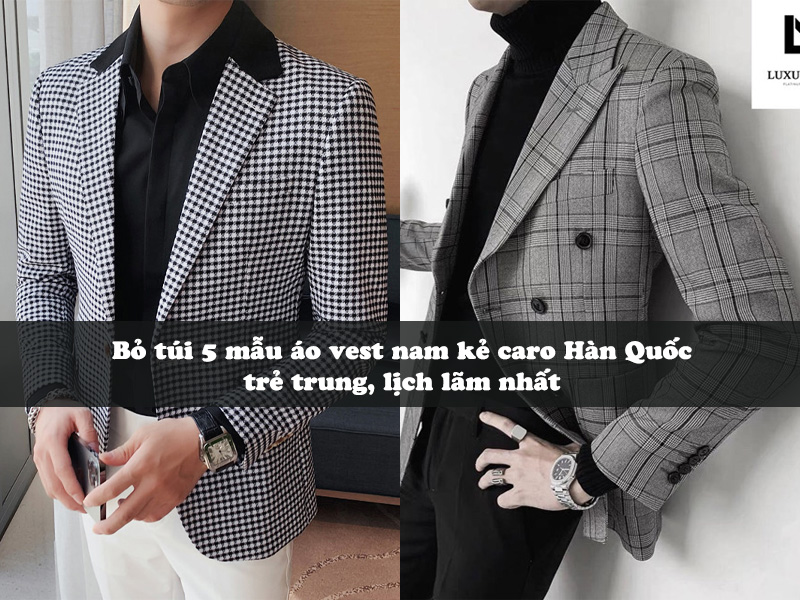 Bộ Suit Beige Kẻ Caro Modern Fit TGS364 | Thế Giới Vest Nam