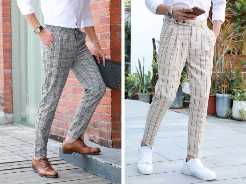 Bật Mí 10 Cách Phối Quần Tây Sọc Caro Nam Đẹp Phong Cách Nhất 5S Fashion -  5SFASHION