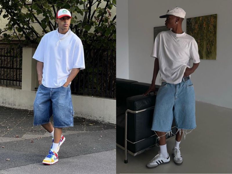 10 Cách Phối Đồ Với Quần Jean Lửng Nam Ống Rộng Chất Nhất 5S Fashion -  5SFASHION